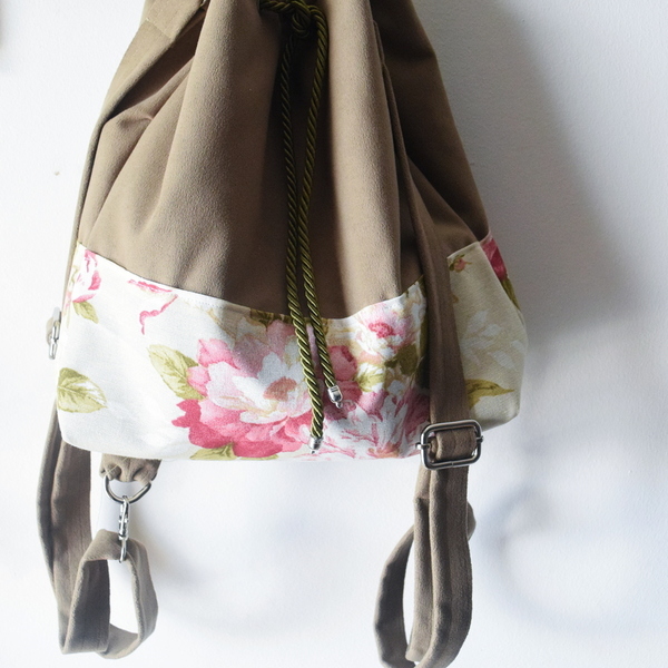 "Madeleine" backpack με floral λεπτομέρειες - πλάτης, romantic, all day - 2