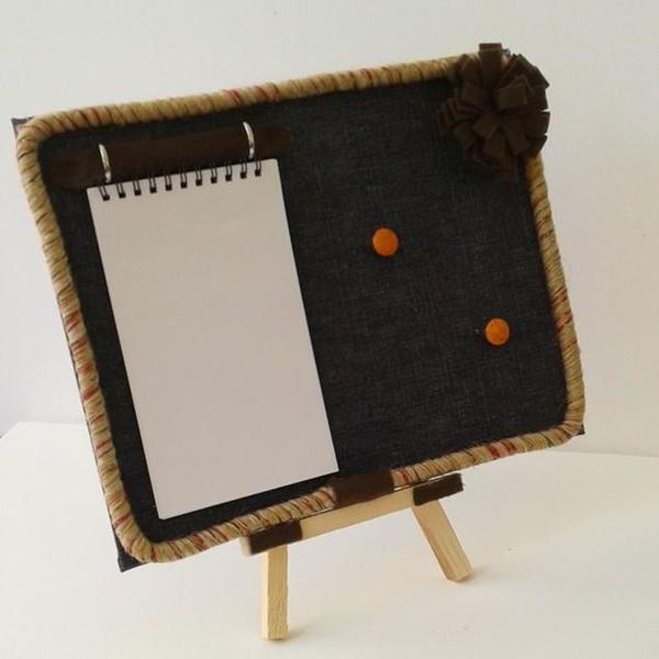 Πινακάκι σημειώσεων με ξύλινη βάση 4 - πίνακες & κάδρα, μαγνητάκια, αξεσουάρ γραφείου