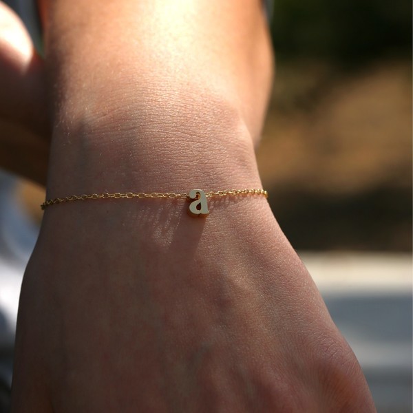 Initial chain bracelet - επιχρυσωμένα, όνομα - μονόγραμμα, minimal - 2