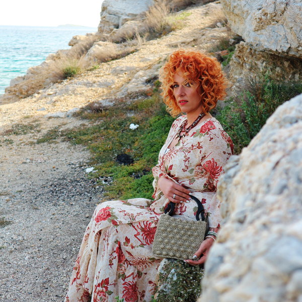 Romeo floral dress - vintage, μακρύ, χειροποίητα, φλοράλ, romantic, έλληνες σχεδιαστές