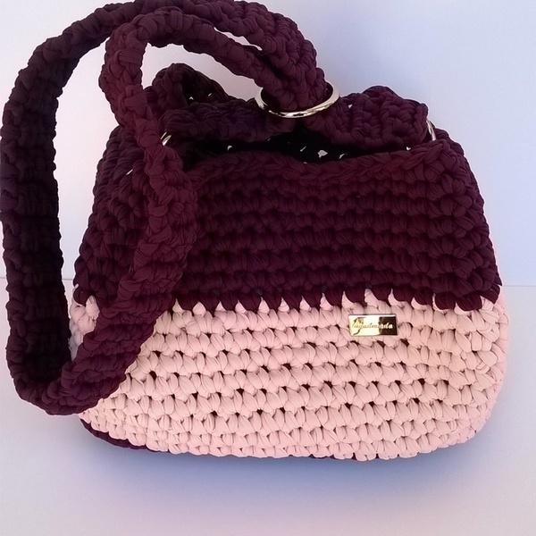 Τσάντα πουγκί - fashion, ώμου, πουγκί, crochet, χειροποίητα, minimal, boho, πλεκτές τσάντες