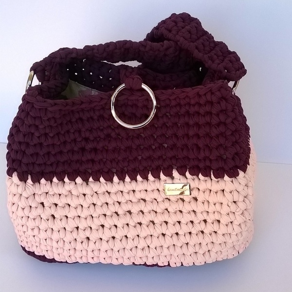 Τσάντα πουγκί - fashion, ώμου, πουγκί, crochet, χειροποίητα, minimal, boho, πλεκτές τσάντες - 3