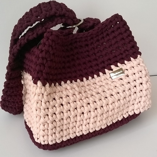 Τσάντα πουγκί - fashion, ώμου, πουγκί, crochet, χειροποίητα, minimal, boho, πλεκτές τσάντες - 4