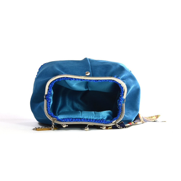 τσάντα vintage suede - κορδέλα, αλυσίδες, σατέν, vintage, ώμου - 5
