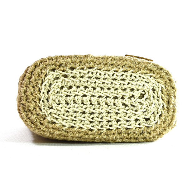 Πλεκτή, φυσική γιούτα - crochet, boho, χειρός, πλεκτές τσάντες - 4
