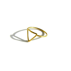 Δαχτυλίδι μίνιμαλ "triangle ring" - επιχρυσωμένα, δώρο, γεωμετρικά σχέδια, χειροποίητα, minimal, μικρά, gift, σταθερά, Black Friday, δώρα για γυναίκες