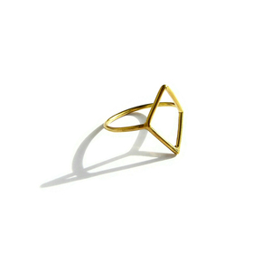 Δαχτυλίδι μίνιμαλ " rhombus ring" - μοντέρνο, επιχρυσωμένα, ασήμι 925, δώρο, δαχτυλίδι, γεωμετρικά σχέδια, χειροποίητα, minimal, βεράκια, μικρά, gift, σταθερά, επιχρύσωση 14κ, Black Friday, δώρα για γυναίκες