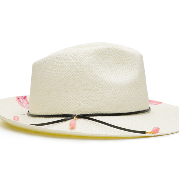 Καπέλο Flamingo - καλοκαίρι, παραλία, ψάθινα - 2