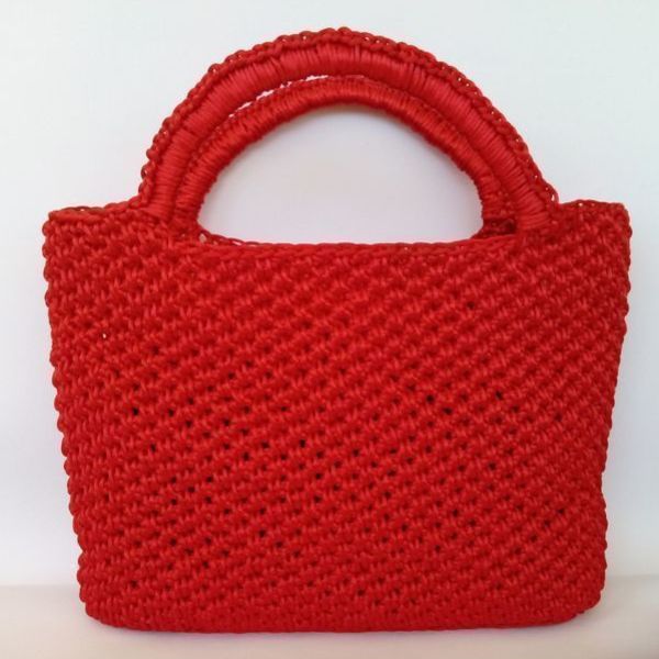 Τσάντα καλοκαιρινή. - μοντέρνο, crochet, βελονάκι, minimal, απαραίτητα καλοκαιρινά αξεσουάρ, πλεκτές τσάντες - 5