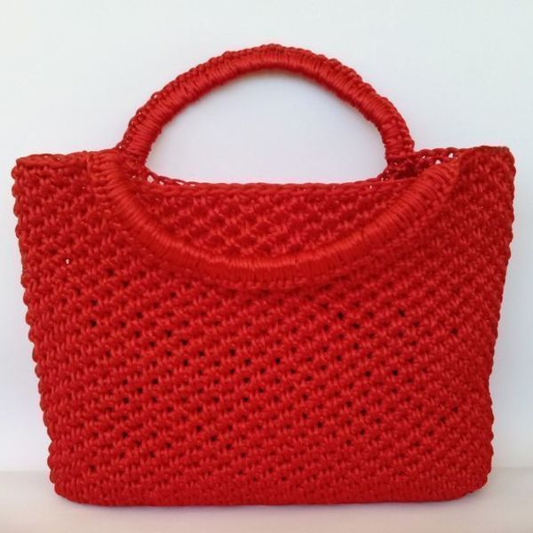 Τσάντα καλοκαιρινή. - μοντέρνο, crochet, βελονάκι, minimal, απαραίτητα καλοκαιρινά αξεσουάρ, πλεκτές τσάντες - 2