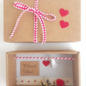 Ευχετήρια Κάρτα in a ΒΟΧ Thank you - καρδιά, κορώνα, δώρο, τριαντάφυλλο, κουτί, κάρτα ευχών, γιορτή της μητέρας - 3