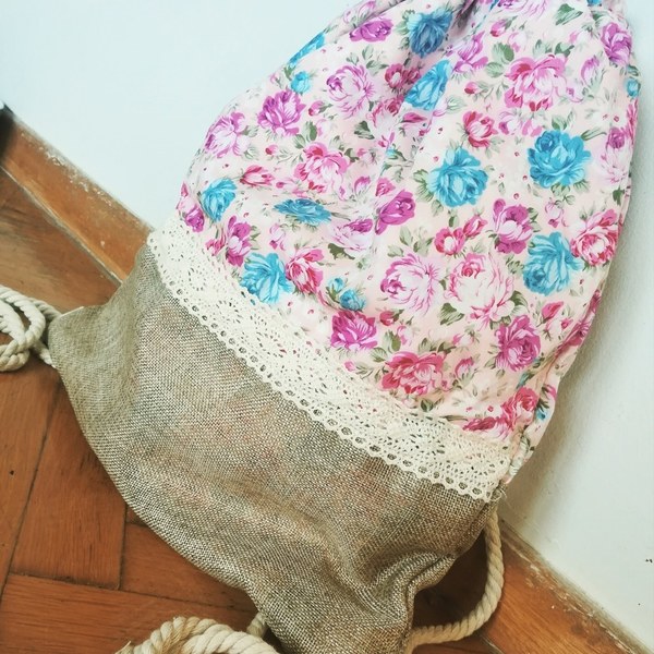 Summer backpack! - vintage, πλάτης, summer, φλοράλ, romantic