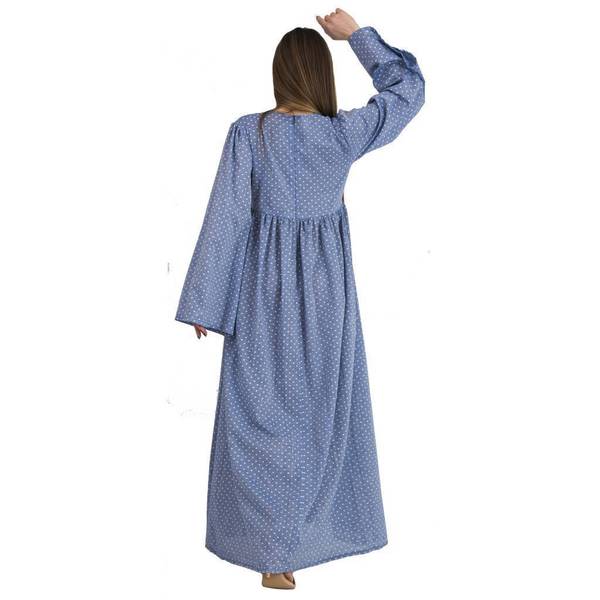 Φόρεμα μάξι Boho μπλε dots design - βαμβάκι, πουά, summer, boho - 3