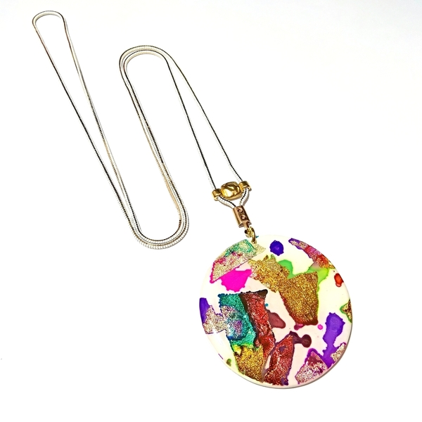 Colourfull dreams necklace - αλυσίδες, γυαλί, μοναδικό, μακρύ, πηλός, χειροποίητα, κρεμαστά