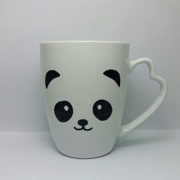 Κούπα handpainted "Panda" - ιδιαίτερο, μοναδικό, κουζίνα, πορσελάνη, δωράκι, gift idea, δώρα γενεθλίων, κούπες & φλυτζάνια