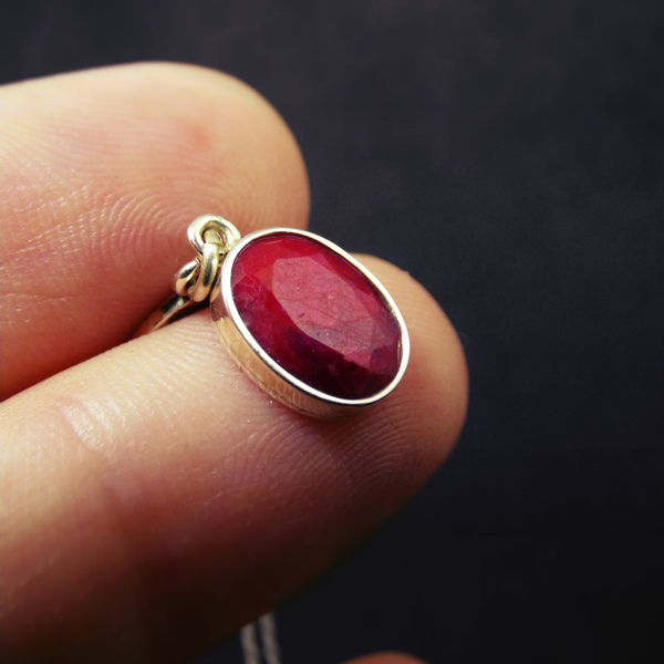 " Silver Spiral Ruby " - Χειροποίητο μενταγιόν με σπείρα από ασήμι 925 και Ρουμπίνι! - ασήμι, ημιπολύτιμες πέτρες, vintage, κοντό, κοντά, personalised, boho, ethnic, κρεμαστά - 4