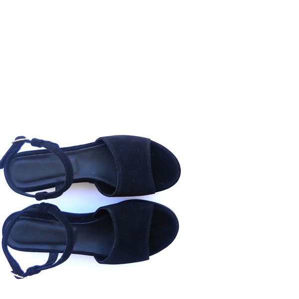 Smash Platforms Sandals - δέρμα, minimal, μαύρα - 2