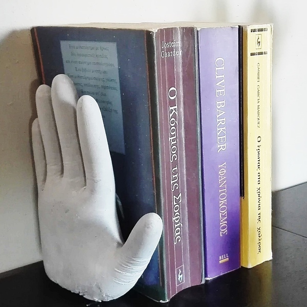 Βιβλιοστάτης χέρι ο πολυχρηστικός - τσιμέντο, πρωτότυπα δώρα, αξεσουάρ γραφείου - 3