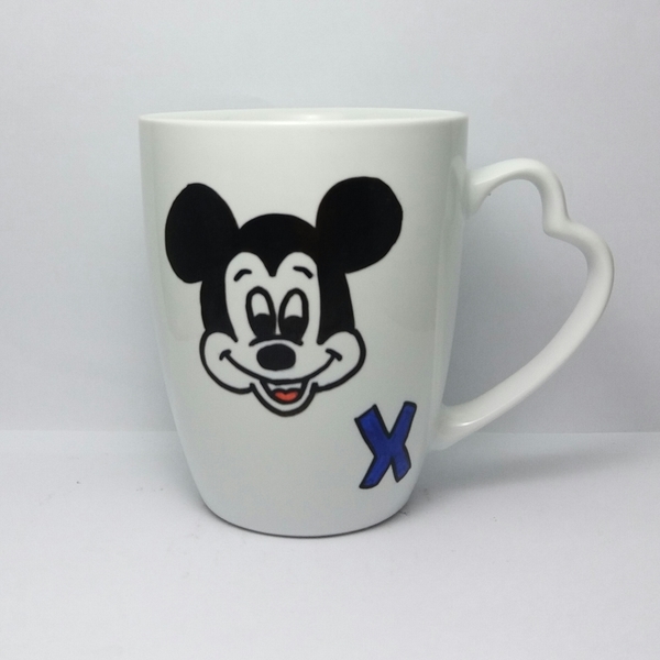 Κούπα handpainted "Mickey" - ιδιαίτερο, μοναδικό, πορσελάνη, δωράκι, gift, δώρα για παιδιά, gift idea, δώρα γενεθλίων, κούπες & φλυτζάνια, για παιδιά, παιδικές κούπες