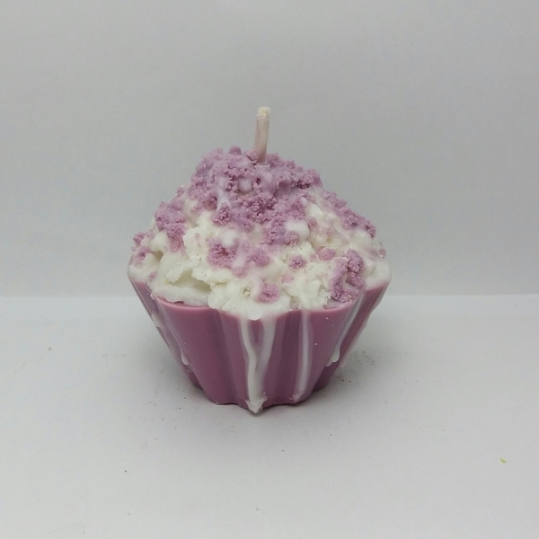 Κερί cupcake "βανίλια" - διακοσμητικό, δωράκι, κερί, αρωματικά κεριά, αρωματικό, gift, gift idea, δώρα γενεθλίων
