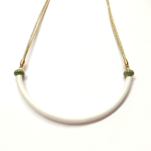 Half circle minimal necklace - βραδυνά, μοντέρνο, επιχρυσωμένα, κοντό, romantic, minimal, Black Friday