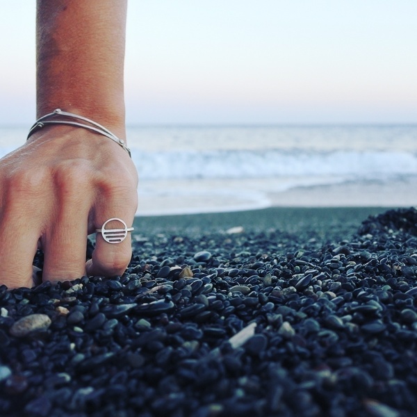 ○ ocean | δαχτυλίδι από ασήμι 925 -1.6cm - καλοκαίρι, ασήμι 925, δαχτυλίδι, γεωμετρικά σχέδια, χειροποίητα, minimal - 2
