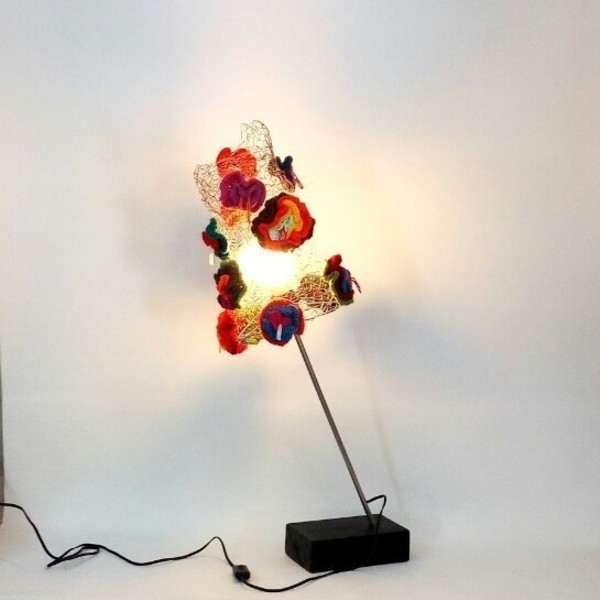 επιτραπέζιο φωτιστικό με λουλούδια - 4