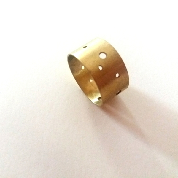 Μπρούτζινο δαχτυλίδι με τρύπες - statement, minimal, μπρούντζος, επιροδιωμένα - 2