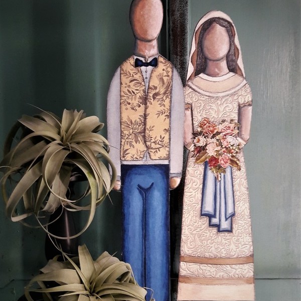 Ξύλινη φιγούρα νύφη - δώρο, δώρα γάμου, γάμος, γάμου, ξύλινα κοσμήματα, για γάμο