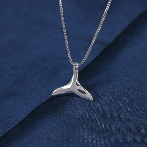 Minimal necklace | Dolphin's tail - ασήμι, αλυσίδες, charms, μοντέρνο, ασήμι 925, επάργυρα, ψάρι, κοντό, romantic, minimal, κοντά, κρεμαστά - 2