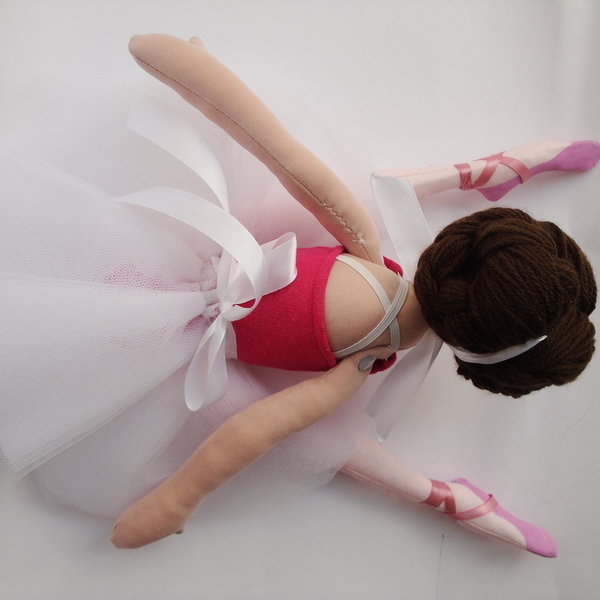 Κούκλα Μπαλαρίνα "Serenity" με λευκή tutu - κορίτσι, μπαλαρίνα, κούκλες - 3