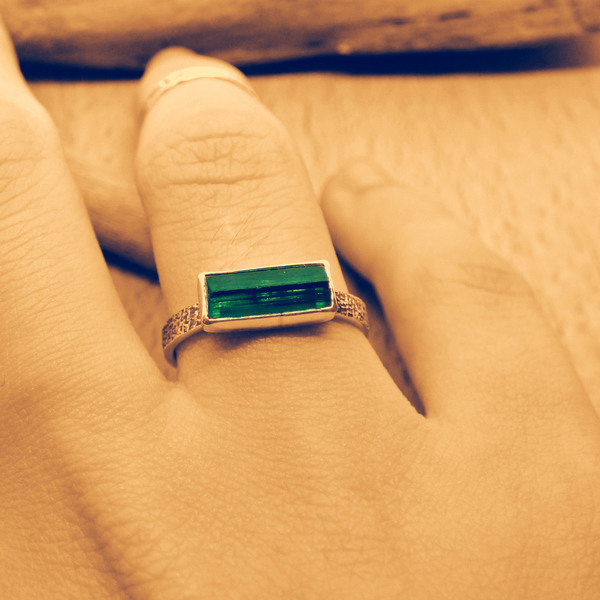 "Silver Green Tourmaline " - Δαχτυλίδι από ασήμι 925 και Πράσινη Τουρμαλίνη! - statement, ασήμι, ημιπολύτιμες πέτρες, vintage, ασήμι 925, δαχτυλίδι, minimal, ethnic, αυξομειούμενα - 5