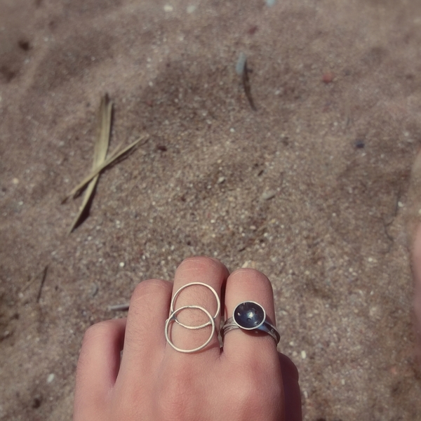 Δαχτυλίδι μίνιμαλ διπλός κρίκος - statement, ασήμι, minimal, personalised, boho, ethnic, αυξομειούμενα