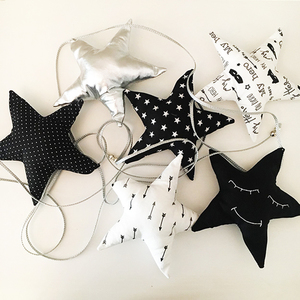 Υφασμάτινη διακοσμητική γιρλάντα "Αστέρια" - διακοσμητικό, αγόρι, αστέρι, γιρλάντες, για παιδιά