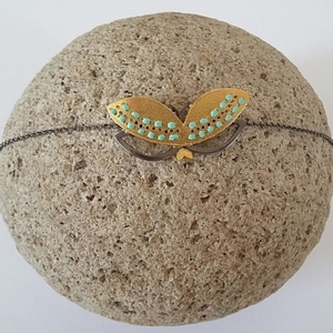 Morpho Bracelet-Βραχιόλι Πεταλούδα από Ασήμι 925 κεντημένο με βαμβακερό νήμα - ασήμι, αλυσίδες, επιχρυσωμένα, κορδόνια, πεταλούδα, romantic, επιροδιωμένα, αυξομειούμενα