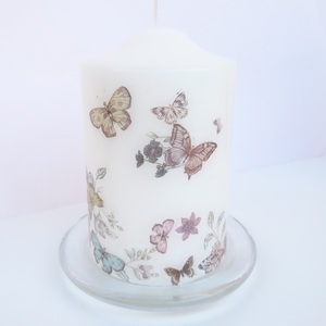 Διακοσμητικό Κερί με Πεταλούδες - γυαλί, κορίτσι, decor, cute, πεταλούδα, κερί, διακοσμητικά, επιτραπέζιο διακοσμητικό - 4