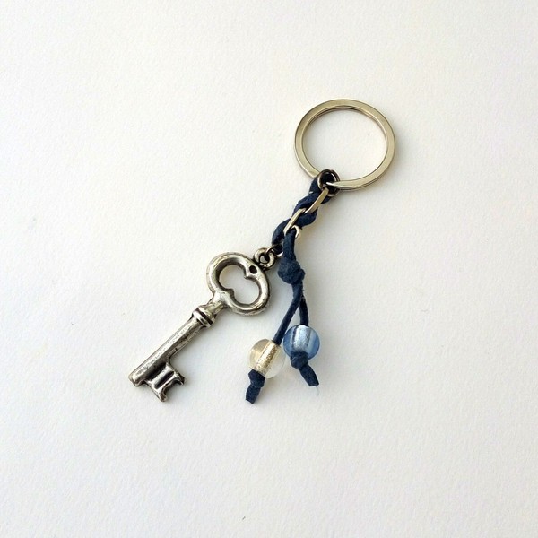 Μπρελόκ με κλειδί - ασημί, δώρο, μπρελόκ, κλειδί, unisex, μεταλλικά στοιχεία, σπιτιού