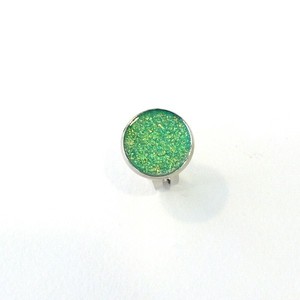 Δαχτυλίδι με πράσινο γκλίτερ - μονόχρωμες, χρωματιστό, ορείχαλκος, δώρο, χειροποίητα, εντυπωσιακό, για όλες τις ώρες, καθημερινό, μεταλλικά στοιχεία, για όλο τον χρόνο, αυξομειούμενα, φθηνά