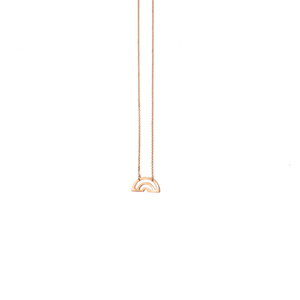 Lucky RainBOW Pink Gold , γούρι Κολιέ - charms, ασήμι 925, επιχρύσωση 14κ