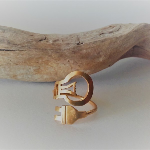 Δαχτυλίδι Λάμπα - Φις - ασήμι, chevalier, μικρά, μπρούντζος - 5