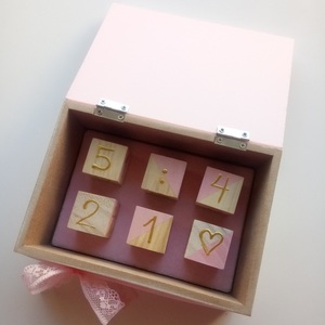 Ξύλινα Κυβάκια με Αριθμούς ♥ σε Ξύλινο κουτί Κύκνος - κορίτσι, κύκνος, επιτραπέζια, ξύλινα παιχνίδια - 3