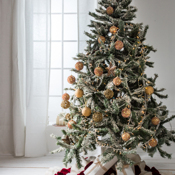 Βελουδινη Χριστουγεννιάτικη ποδιά για το δέντρο των χριστουγέννων - ύφασμα - 3