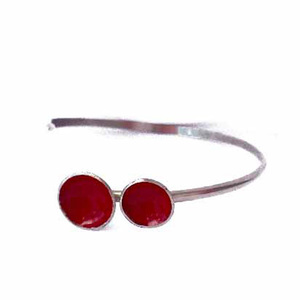 Βραχιόλι κόκκινο, ασήμι 925 (red sterling silver bracelet) - ασήμι 925, επάργυρα, boho, χεριού, χειροπέδες, αυξομειούμενα