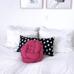 Διακοσμ. μαξιλάρι φούξια τριαντάφυλλο - μαξιλάρια - 2