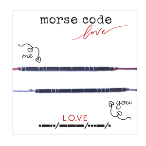 Σετ Αγ. Βαλεντίνου - Morse code "LOVE" - σε αγαπώ, σετ, κοσμήματα, ζευγάρια, αγ. βαλεντίνου - 2