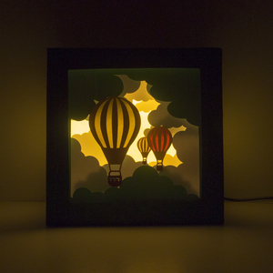 Φωτάκι νυκτός με αερόστατα - δώρα για βάπτιση, δώρα γενεθλίων, δώρο γέννησης - 3