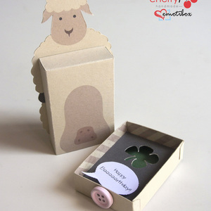 Emotibox 3D ευχητήρια καρτούλα ζωάκι αγελάδα, άλογο ή πρόβατο - δώρα γενεθλίων, γενική χρήση, δώρο έκπληξη - 4