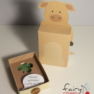 Emotibox 3D ευχητήρια καρτούλα σκύλος, κατσίκα ή γουρούνι - λούτρινα, δώρα γενεθλίων, γενική χρήση, δώρο έκπληξη - 2