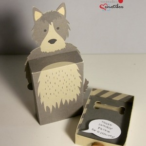 Emotibox 3D ευχητήρια καρτούλα σκύλος, κατσίκα ή γουρούνι - λούτρινα, δώρα γενεθλίων, γενική χρήση, δώρο έκπληξη - 4