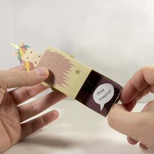 Emotibox 3D ευχητήρια καρτούλα μονόκερος - μονόκερος, δώρα γενεθλίων, γενική χρήση, δώρο έκπληξη - 3